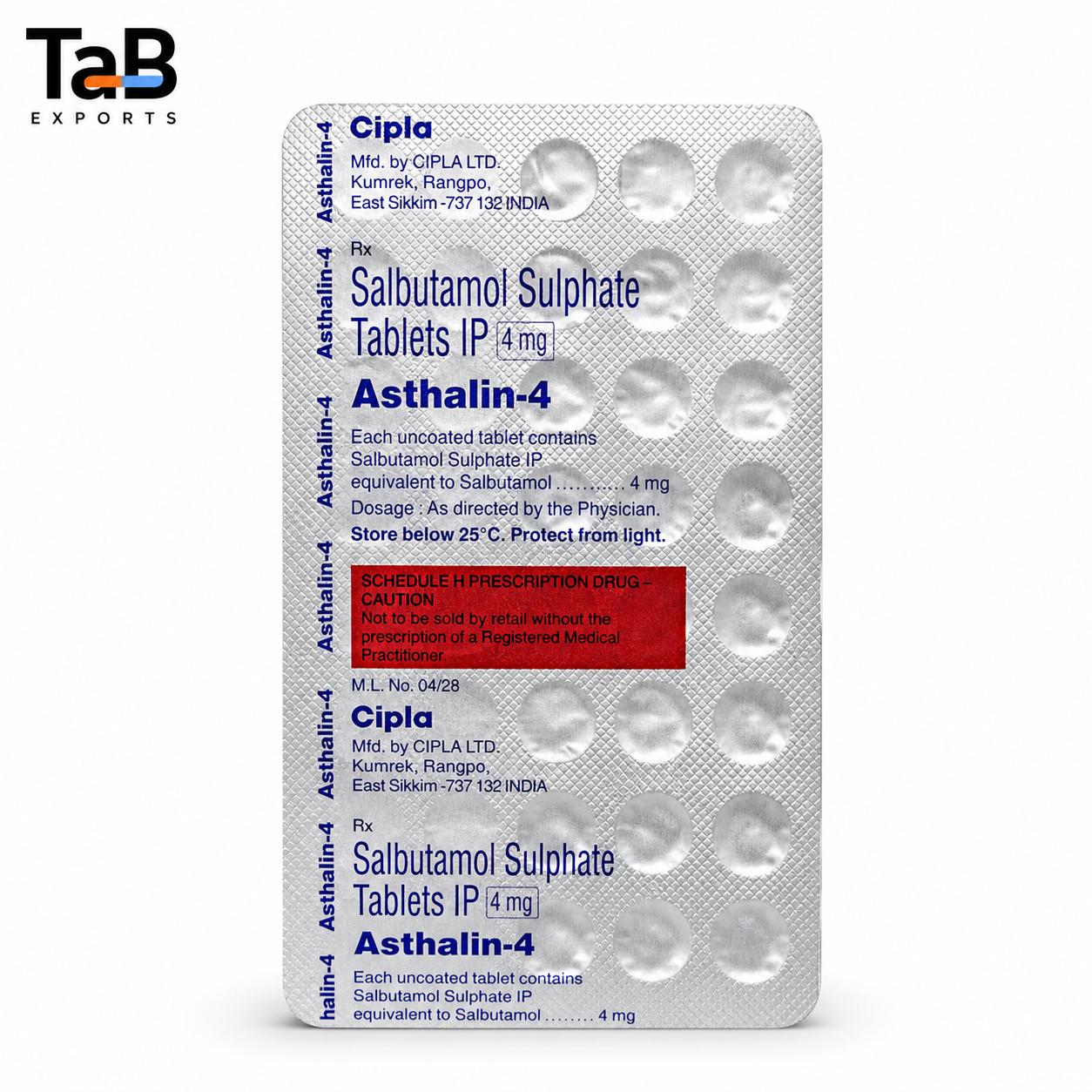 Asthalin 4mg - Salbutamol